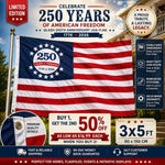 Last Day 49% OFF🔥250th Anniversary USA Commemorative Flag (3x5 Ft),Double-Sided Embroidered
