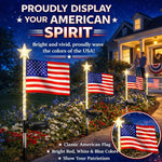 Solar American Flag Lights