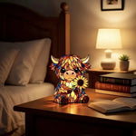 🌻Mother's Day Sale 49% OFF- 🐮Creative Highland Cow  Sunflower LED Night Light