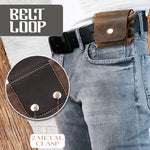 Leather & Waxed Canvas Pouch