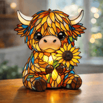 🌻Mother's Day Sale 49% OFF- 🐮Creative Highland Cow  Sunflower LED Night Light